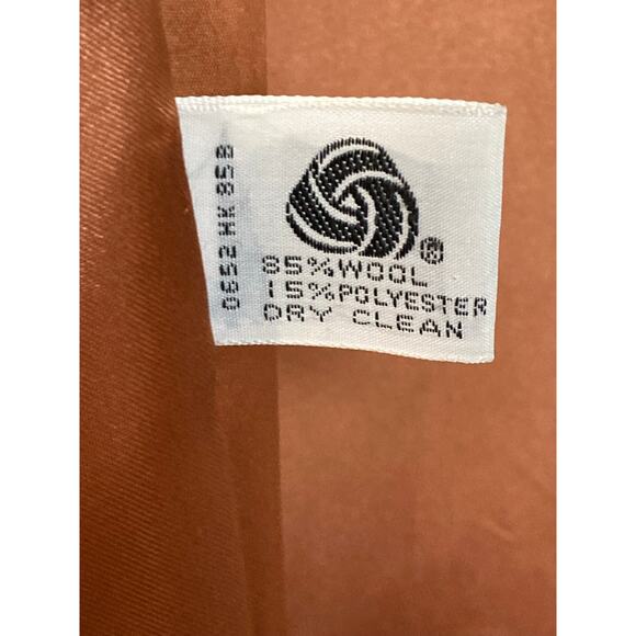 Anne Klein II Wool Blend Camel Colored Double Breasted Long Overcoat Women’s S - Picture 13 of 14